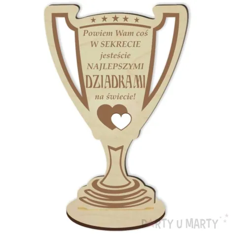 puchar zyczenia dla najlepszych dziadkow drewniany 92 x 135 mm