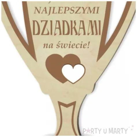 puchar zyczenia dla najlepszych dziadkow drewniany 92 x 135 mm