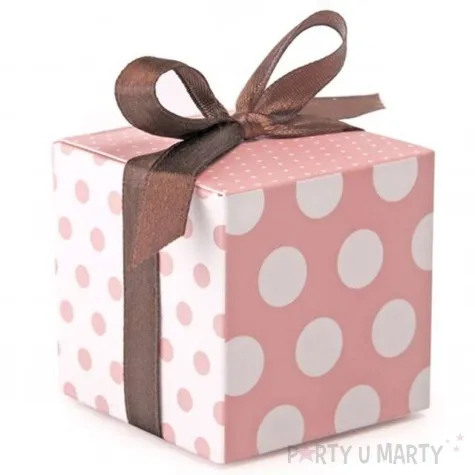 pudeleczka dla gosci classic rozowe w kropki 10 szt