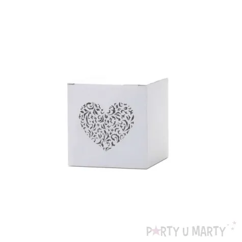 pudeleczka dla gosci classic white heart 10 szt