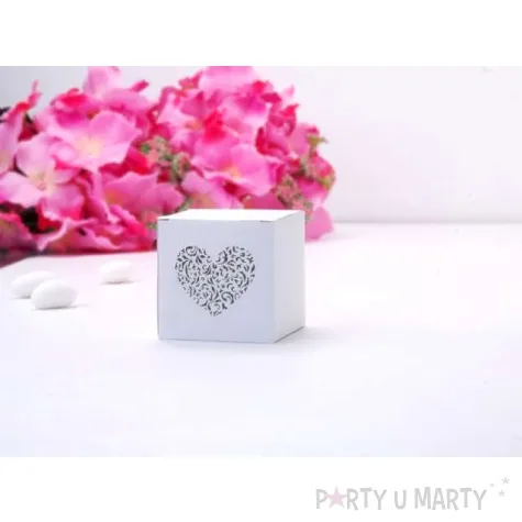 pudeleczka dla gosci classic white heart 10 szt