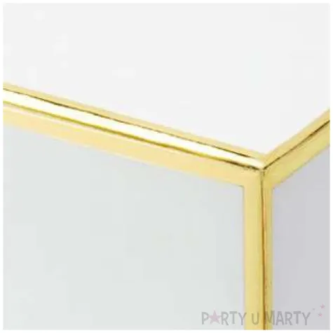 pudeleczka dla gosci gold border biale partydeco 10 szt