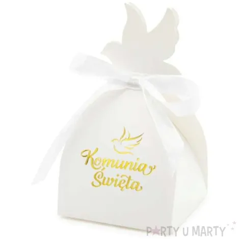pudeleczka dla gosci komunia swieta biale 6 5 x 12 cm 6 szt