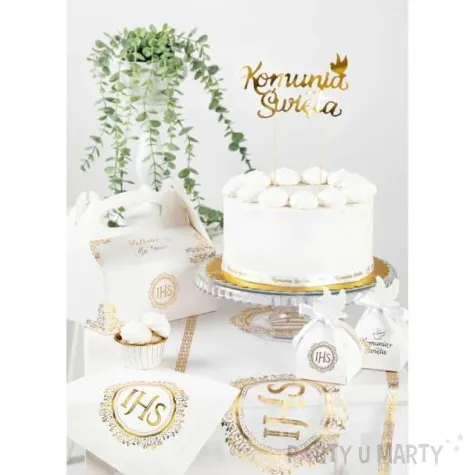 pudeleczka dla gosci komunia swieta biale 6 5 x 12 cm 6 szt