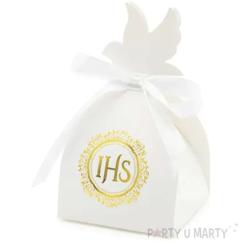 pudeleczka dla gosci komunia swieta biale 6 5 x 12 cm 6 szt