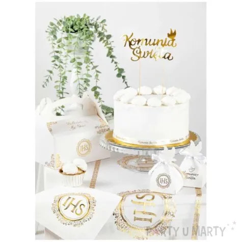 pudeleczka dla gosci komunia swieta biale 6 5 x 12 cm 6 szt