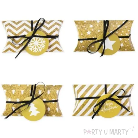 pudeleczka dla gosci merry xmas diy zlote partypal 4 szt
