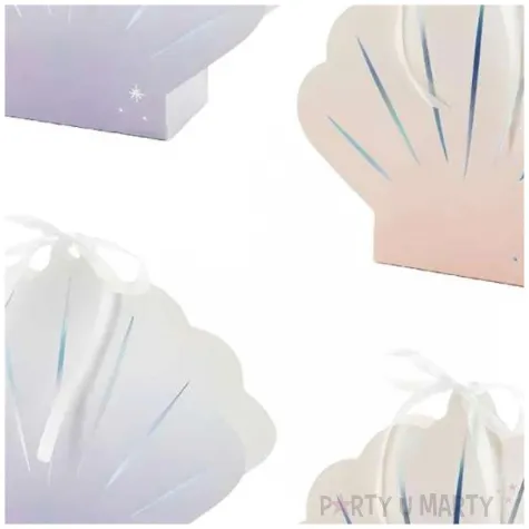 pudeleczka dla gosci pastelowe muszelki mix partydeco 4 szt