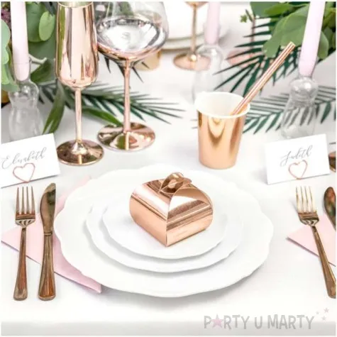 pudeleczka dla gosci premium box rozowe zloto partydeco 10 szt