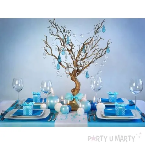 pudeleczka dla gosci prezencik kropki blekitne 10 szt