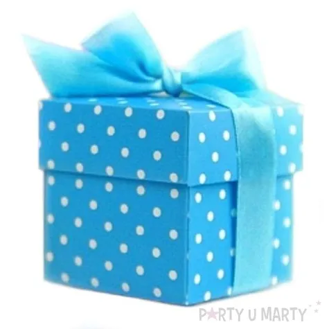 pudeleczka dla gosci prezencik kropki blekitne 10 szt