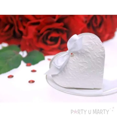 pudeleczka dla gosci serce biale 10 szt