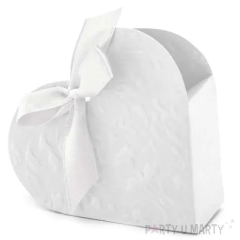 pudeleczka dla gosci serce biale 10 szt