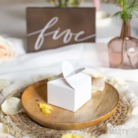 pudeleczka dla gosci serce bialy partydeco 10 szt