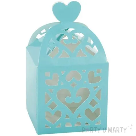 pudeleczka dla gosci serduszka amscan blekitne 10 szt