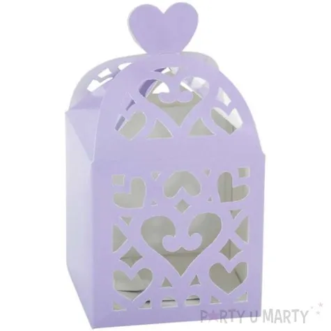 pudeleczka dla gosci serduszka amscan liliowe 10 szt