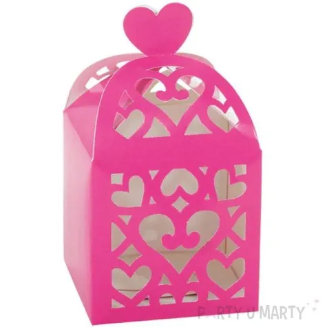 pudeleczka dla gosci serduszka amscan rozowe 10 szt