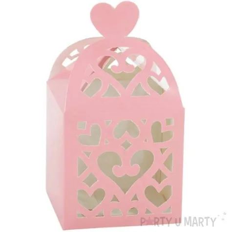 pudeleczka dla gosci serduszka amscan rozowe jasne 10 szt