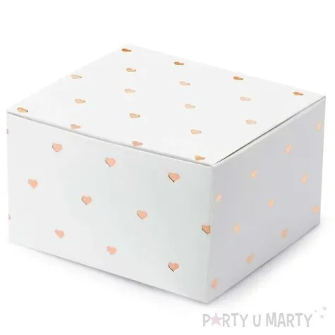 pudeleczka dla gosci serduszka rozowe zloto partydeco 10 szt