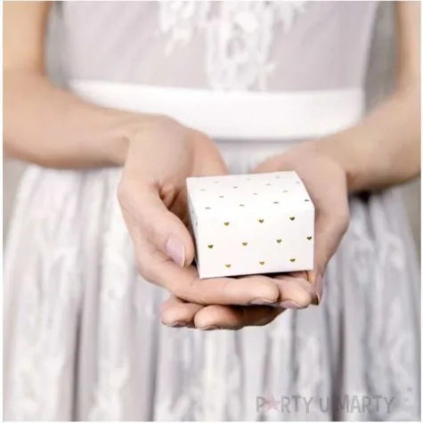 pudeleczka dla gosci serduszka zloty partydeco 10 szt