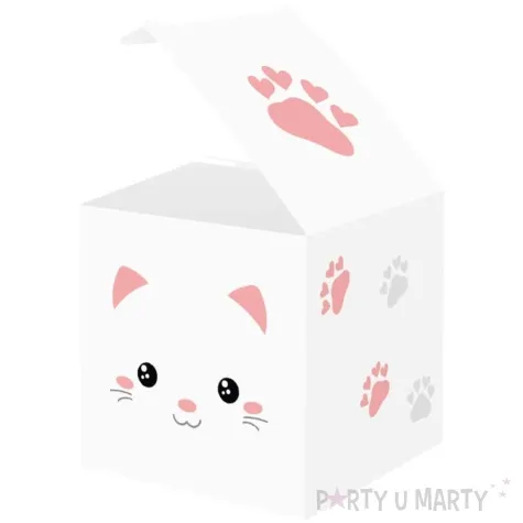 pudeleczka dla gosci slodki kotek bialy rozowy congee 6 szt