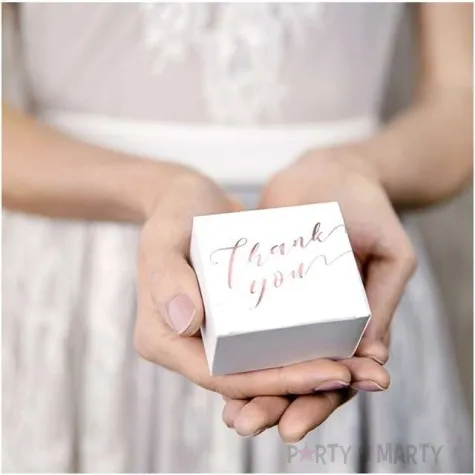 pudeleczka dla gosci thank you rozowe zloto partydeco 10 szt