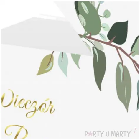 pudeleczka dla gosci wieczor panienski listki bialy congee 6 szt