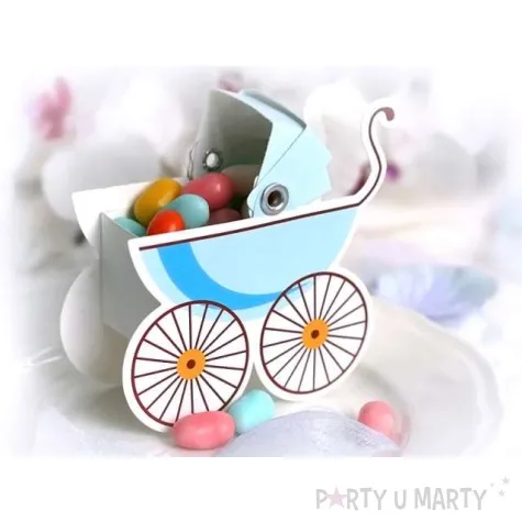 pudeleczka dla gosci wozek blekitny partydeco 10 szt