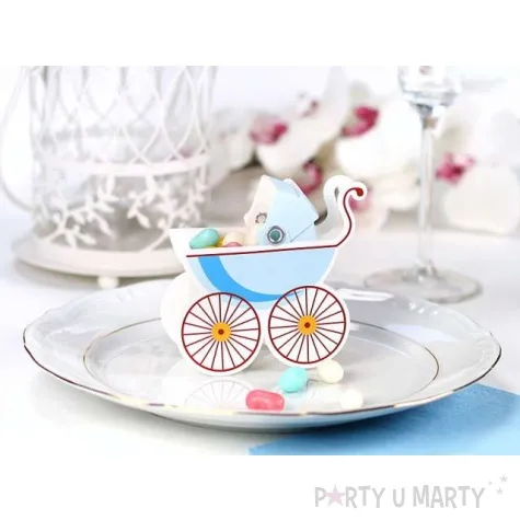 pudeleczka dla gosci wozek blekitny partydeco 10 szt