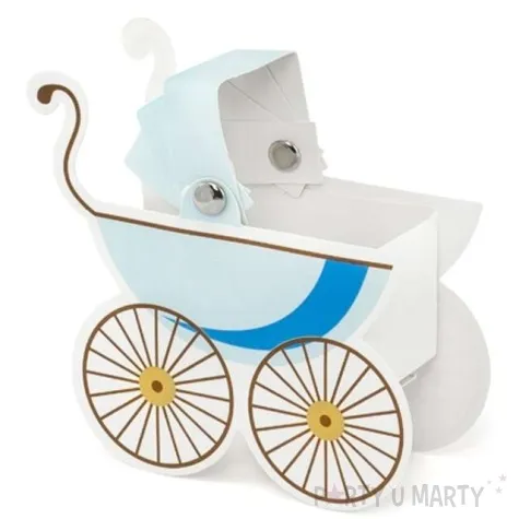 pudeleczka dla gosci wozek blekitny partydeco 10 szt