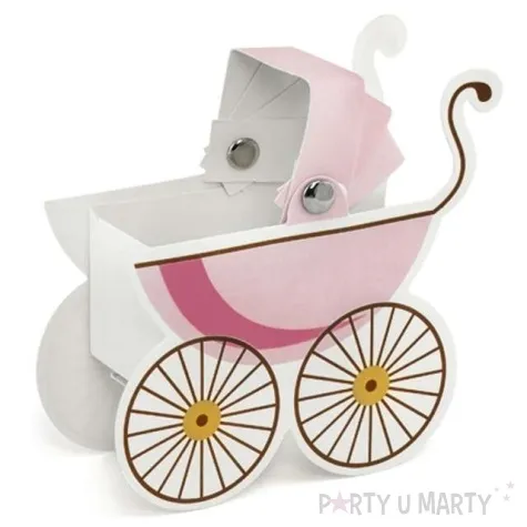 pudeleczka dla gosci wozek rozowy partydeco 10 szt