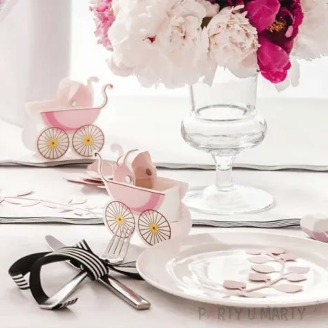 pudeleczka dla gosci wozek rozowy partydeco 10 szt