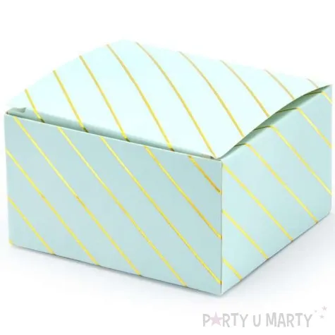 pudeleczka paski jasnoniebieski partydeco 10szt