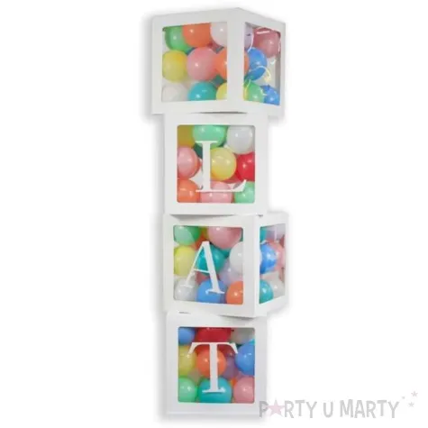 pudelka na balony 100 lat biale godan 4 szt