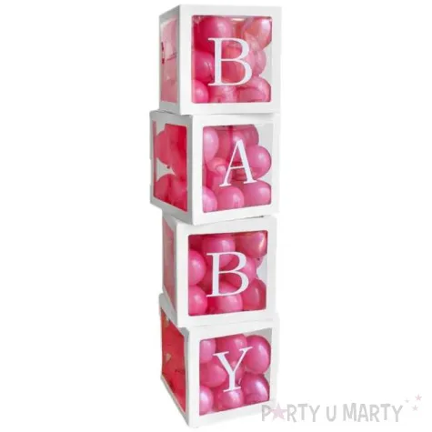 pudelka na balony baby biale godan 4 szt