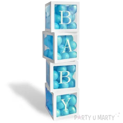 pudelka na balony baby biale godan 4 szt