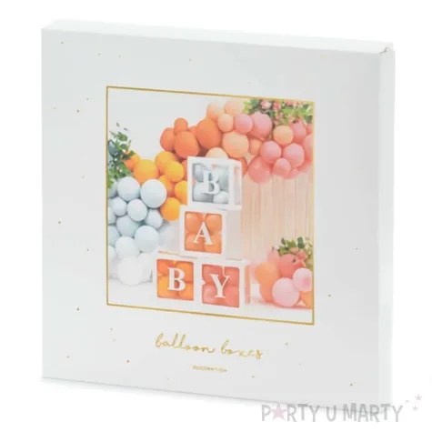 pudelka na balony baby biale partydeco 4 szt