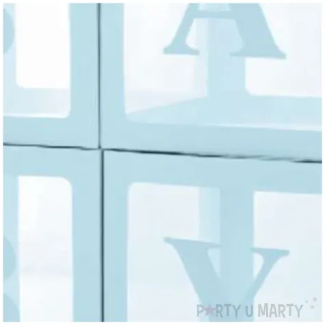 pudelka na balony baby blekitne partypal 4 szt