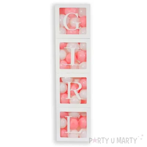 pudelka na balony girl biale godan 4 szt
