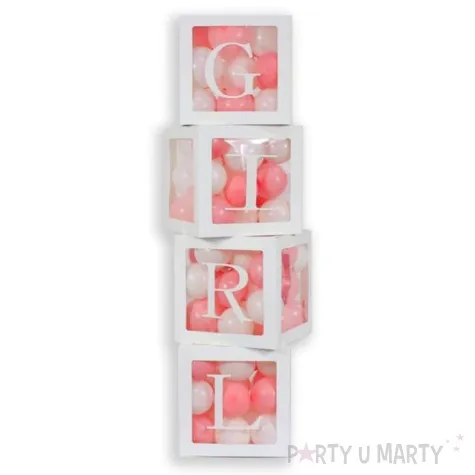 pudelka na balony girl biale godan 4 szt