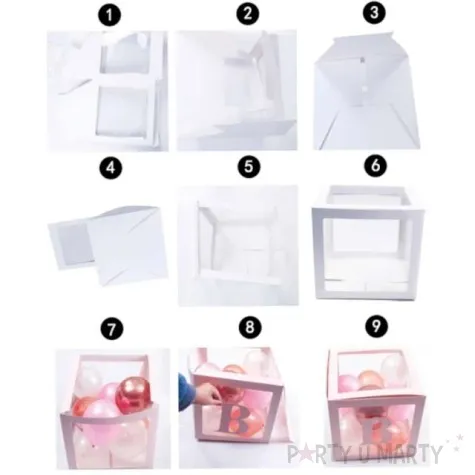 pudelka na balony love biale partypal 4 szt