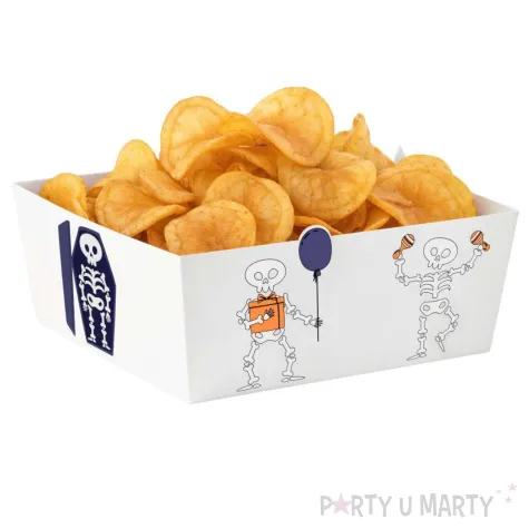 pudelka na chipsy i przekaski halloween wesole kosciotrupy 4 szt