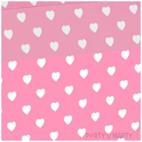 pudelka na ciasto classic mini bialo rozowe serduszka amscan 5 szt