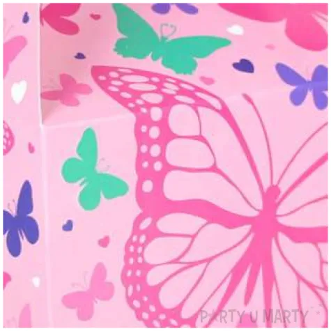 pudelka na ciasto classic mini rozowe motyle amscan 5 szt