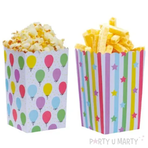 pudelka na popcorn baloniki mix decora 6 szt