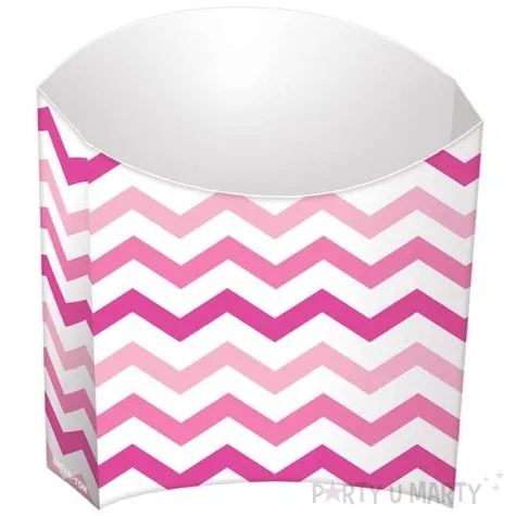 pudelka na popcorn chevron rozowe 24 szt