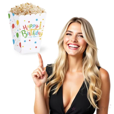 pudelka na popcorn happy birthday partypal 6 szt