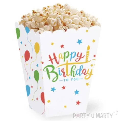 pudelka na popcorn happy birthday partypal 6 szt
