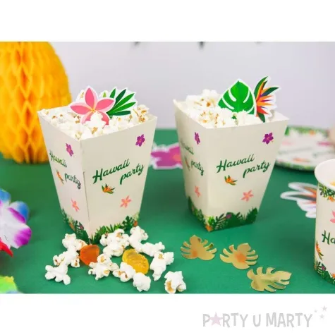 pudelka na popcorn hawaii party congee 6 szt