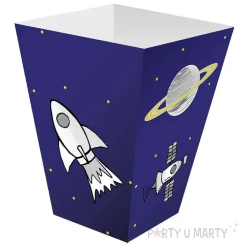 pudelka na popcorn kosmos granatowy congee 6 szt